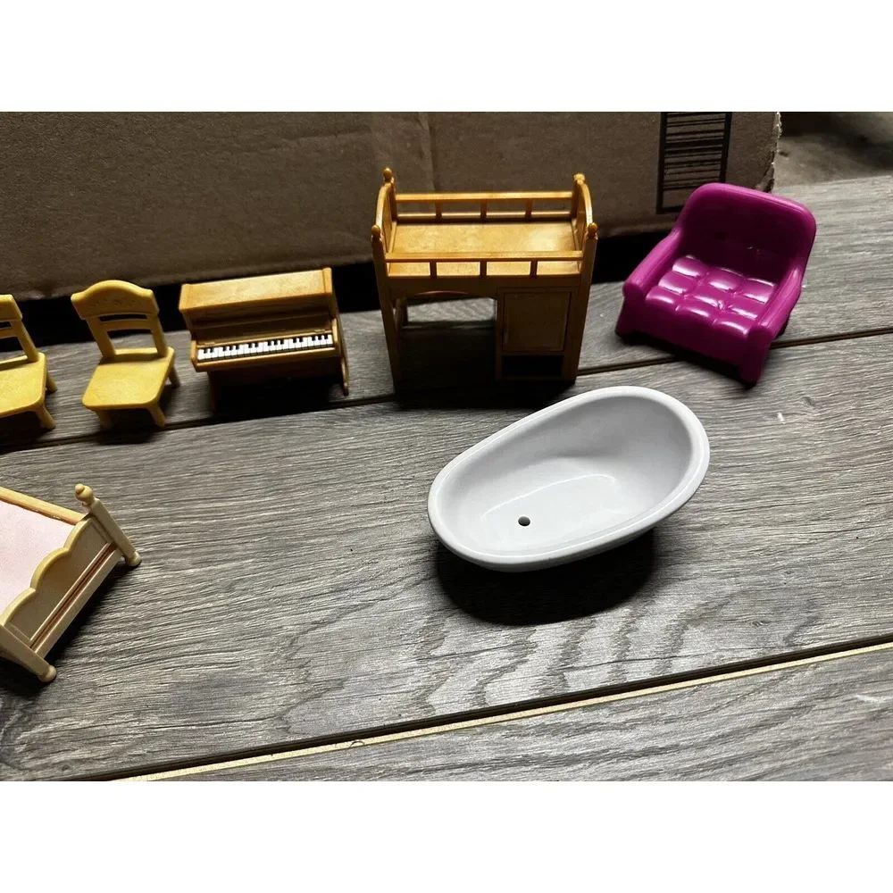Japan Sylvanian Families RED BROWN PIANO Dollhouse Miniature Figure Toy Lot‎